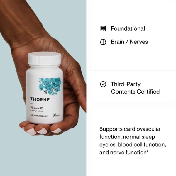 Thorne Vitamina B12 — en mano