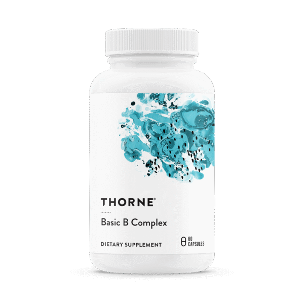 Frasco de Thorne Basic B Complex, 60 cápsulas