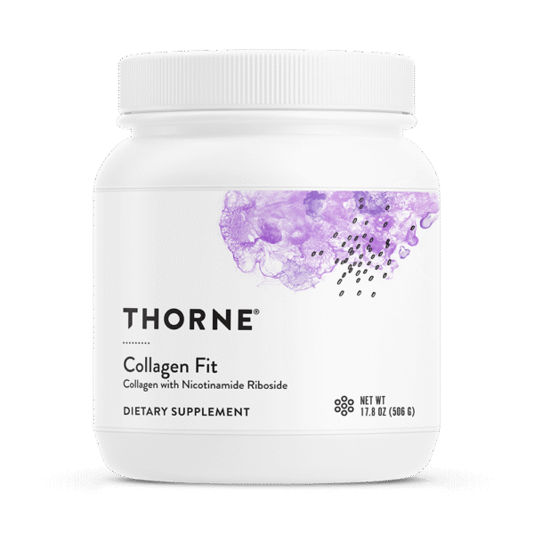 Envase de Thorne Collagen Fit, sin sabor