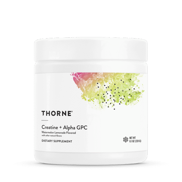Envase de Thorne Creatine + Alpha GPC
