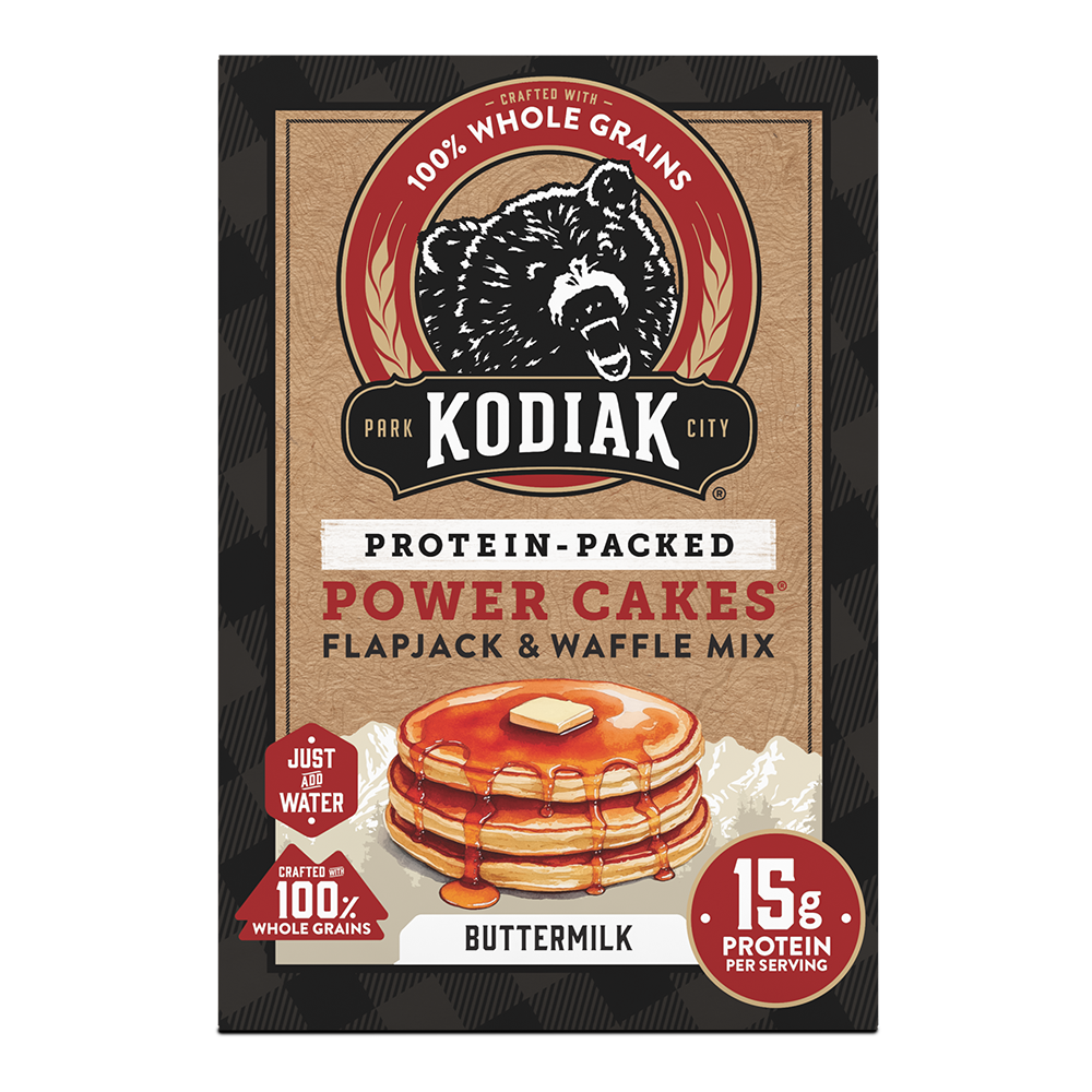 Caja de Kodiak Cakes Power Cakes Buttermilk — 15g de proteína, 100% grano integral