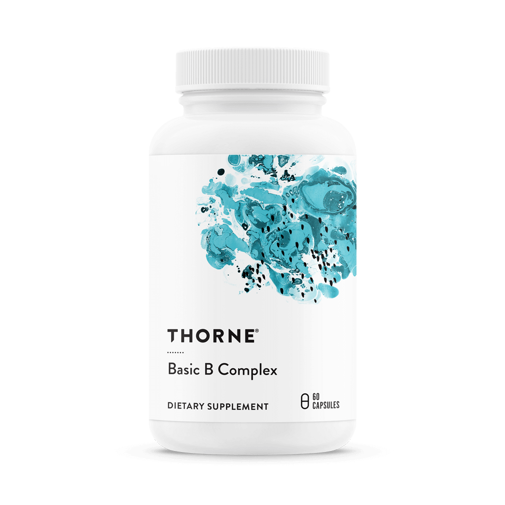 Frasco de Thorne Basic B Complex, 60 cápsulas