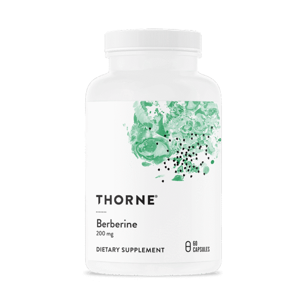 Frasco de Thorne Berberine 200mg, 60 cápsulas