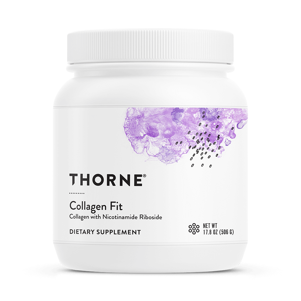 Envase de Thorne Collagen Fit, sin sabor