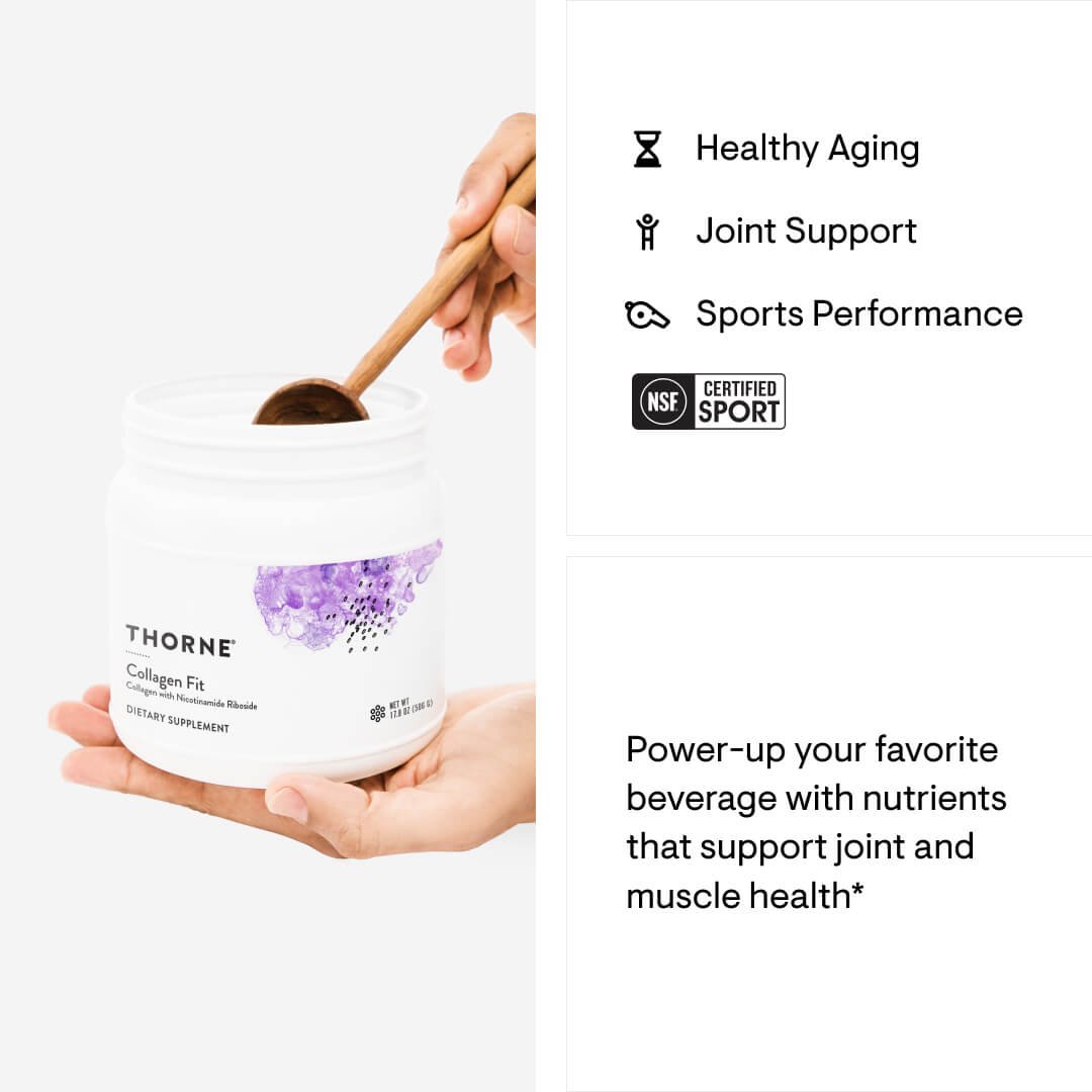 Thorne Collagen Fit — mezclado en una bebida