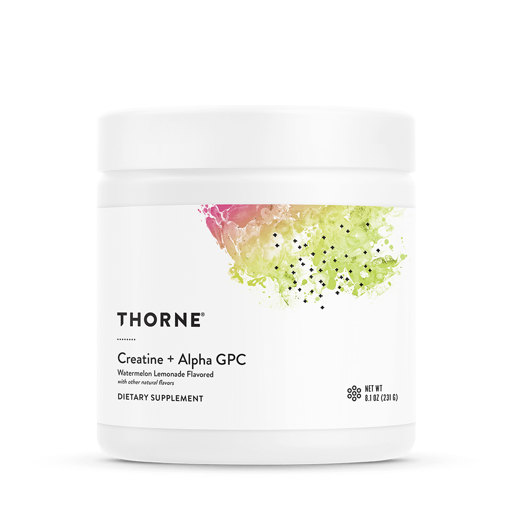 Envase de Thorne Creatine + Alpha GPC