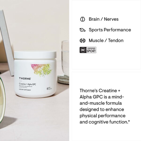 Thorne Creatine + Alpha GPC — en uso
